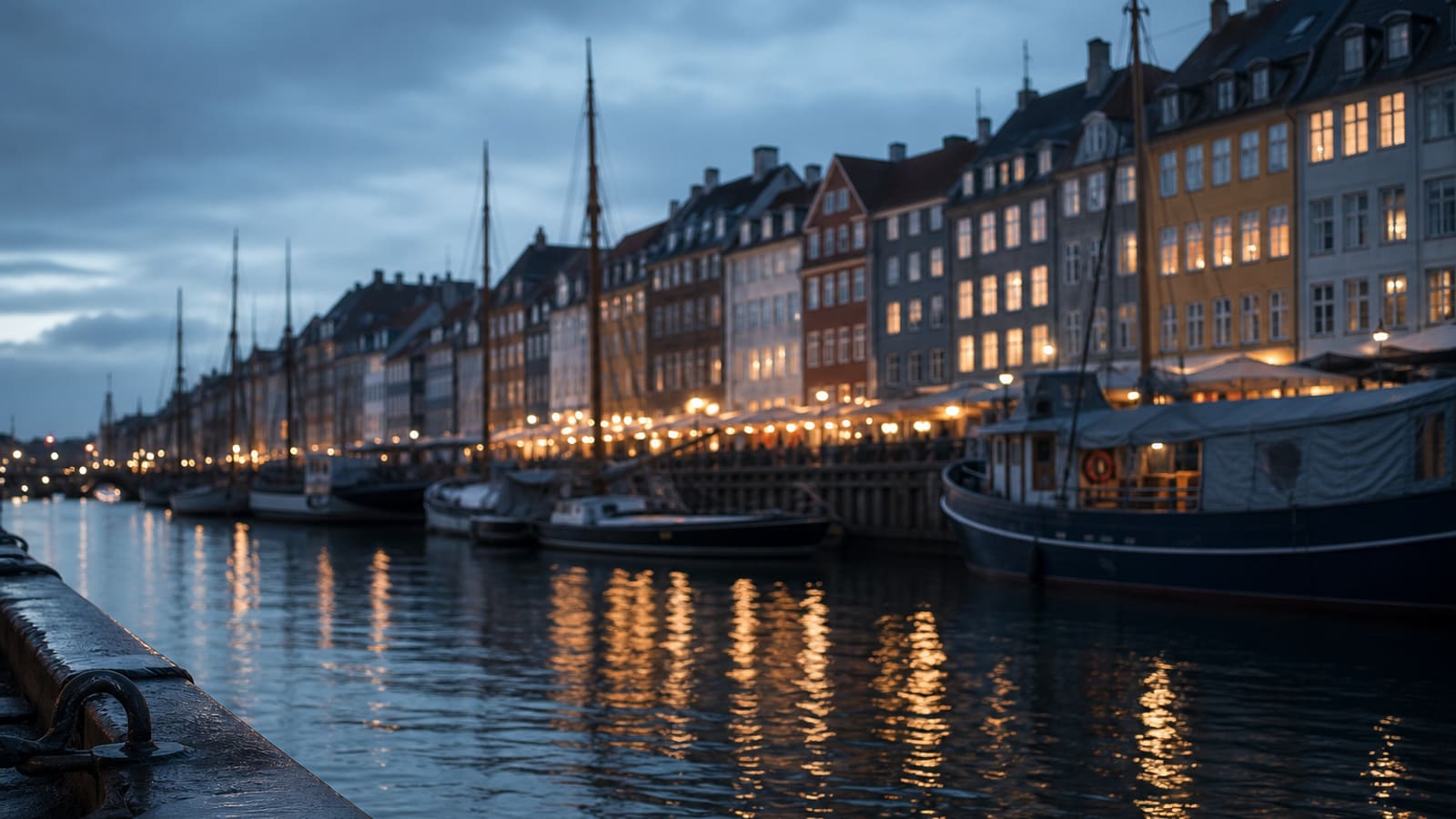 Copenhagen canal atmosphere (editorial)