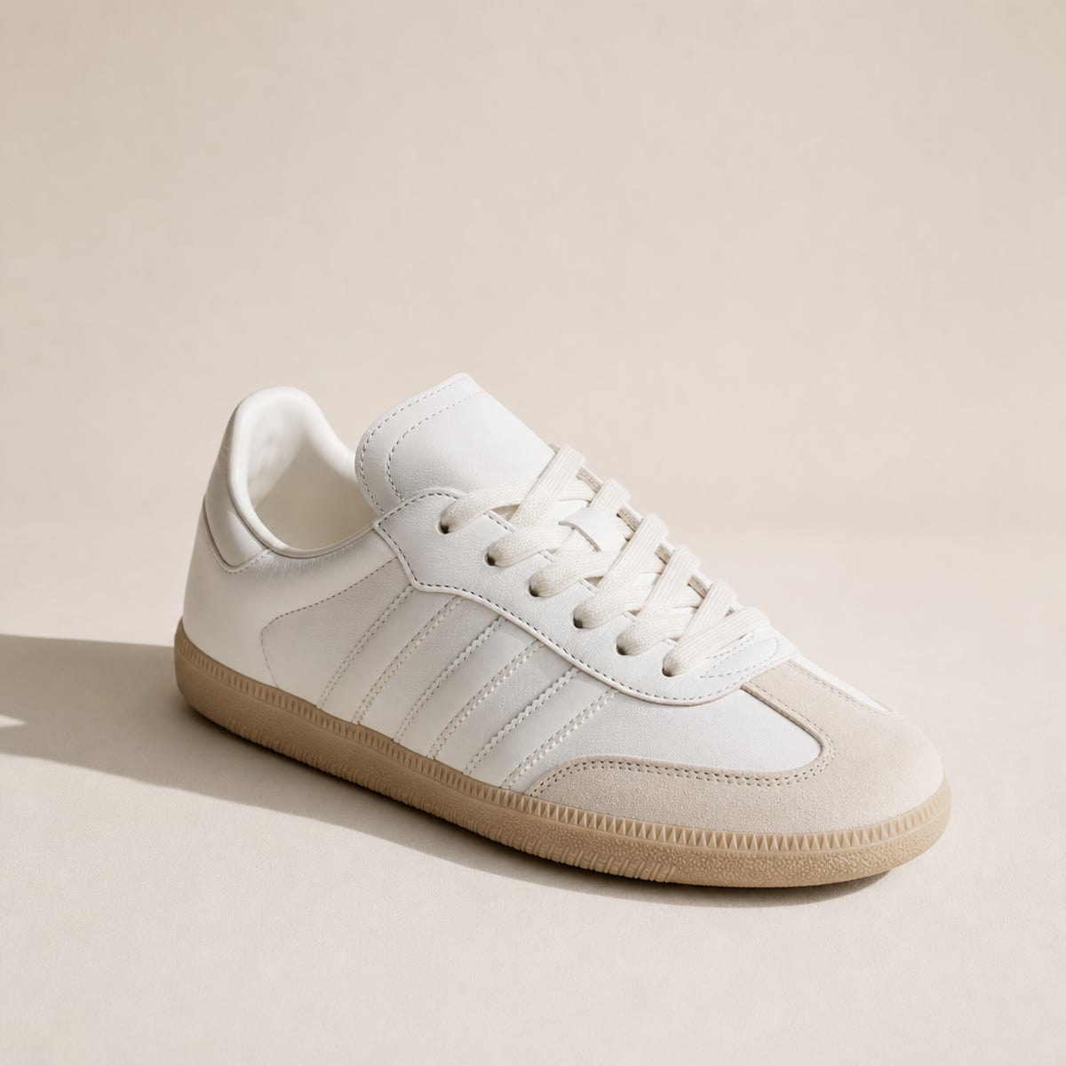Editorial reference still-life — samba-style sneaker silhouette study