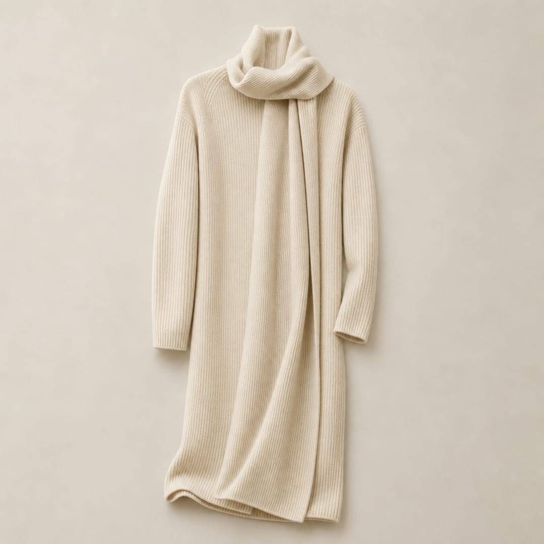 Editorial reference still-life — column knit silhouette study